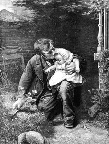 In Memory, from the picture by A. Stocks, in the Royal Academy Exhibition, 1883. Creator: Unknown