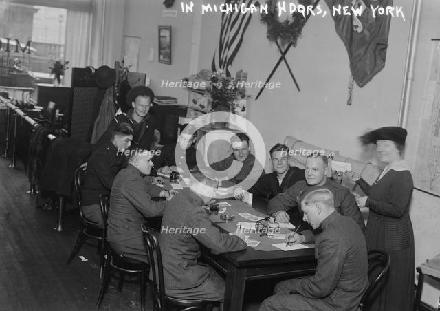 In Michigan Hdqrs., New York, between 1917 and 1919. Creator: Bain News Service.