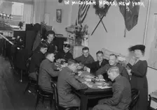 In Michigan Hdqrs., New York, between 1917 and 1919. Creator: Bain News Service