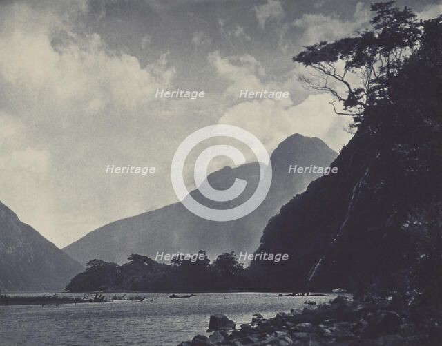 In Milford Sound, 1920s. Creator: Harry Moult.