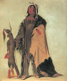 In-ne-ó-cose, Buffalo's Child, a Warrior, 1832. Creator: George Catlin