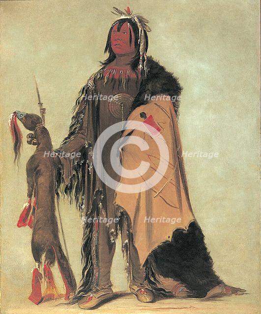 In-ne-ó-cose, Buffalo's Child, a Warrior, 1832. Creator: George Catlin.