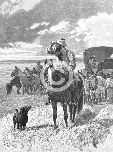 ''In Search of a New Home - A Scene in the Far West', 1891. Creator: John Charlton.