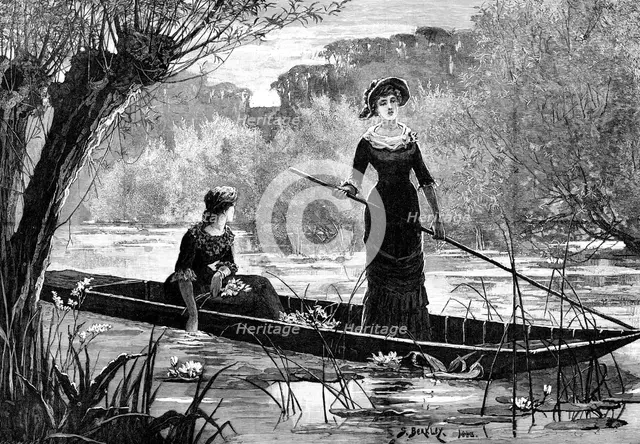 In Search of Water Lilies, 1883. Creator: Eugène Froment.