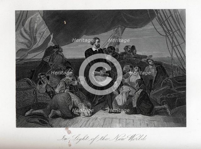 In Sight of the New World, 1882. Artist: McRae, John (1859-1921)