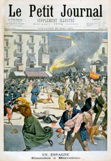 In Spain, Riots break out in Barcelona, 1901
