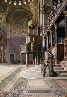 In St. Mark's Basilica, Venice, 1881. Creator: Ricardo Navarrete y Fos