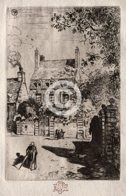 In Province: The House at Orléans, c. 1875. Creator: Félix Hilaire Buhot (French, 1847-1898).