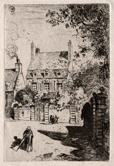 In Province: The House at Orléans, c. 1875. Creator: Félix Hilaire Buhot (French, 1847-1898)