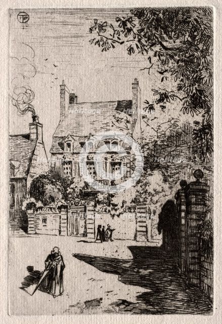 In Province: The House at Orléans, c. 1875. Creator: Félix Hilaire Buhot (French, 1847-1898).