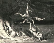 In pursuit he therefore sped, exclaiming; "Thou art caught" c1890. Creator: Gustave Doré