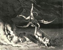 In pursuit he therefore sped, exclaiming; "Thou art caught" c1890. Creator: Gustave Doré