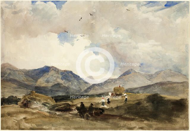In Wales between Bangor and Capel Curig, 1830s. Creator: Peter de Wint.