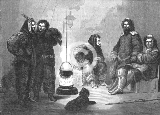 'In Winter Quarters in the Arctic Sea; A day's sport in the Polar Sea', 1875. Creator: Unknown.