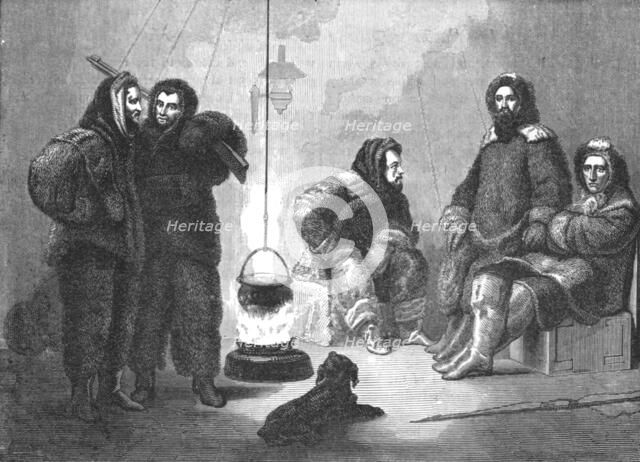 'In Winter Quarters in the Arctic Sea; A day's sport in the Polar Sea', 1875. Creator: Unknown.
