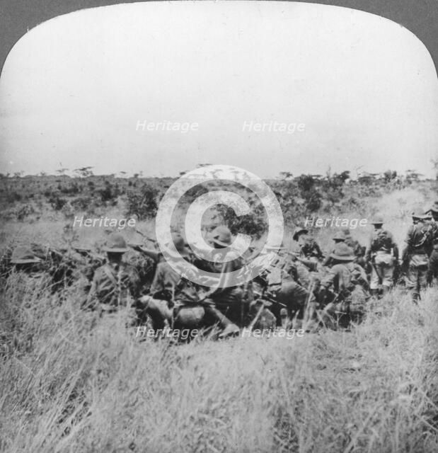 'In touch with Von Vorbeck's column', East Africa, World War I, c1914-c1918. Artist: Realistic Travels Publishers