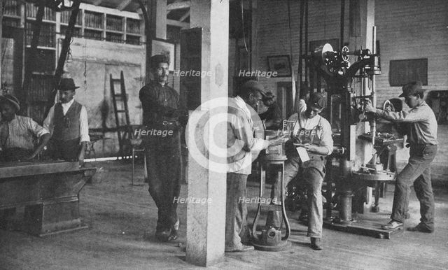 In the machine-shop, 1904. Creator: Frances Benjamin Johnston.