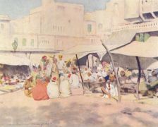 In the Market-place, Jeypore 1905. Artist: Mortimer Luddington Menpes
