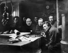 In the Mess-Room of the Ship "Saint Martyr Foka", 1913. Creator: Unknown