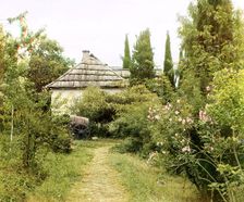 In the monastery's garden, Novyi Afon, between 1905 and 1915. Creator: Sergey Mikhaylovich Prokudin-Gorsky
