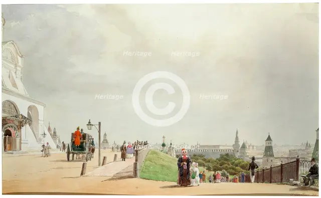 'In the Moscow Kremlin', 1839.  Artist: Johann Philipp Eduard Gärtner