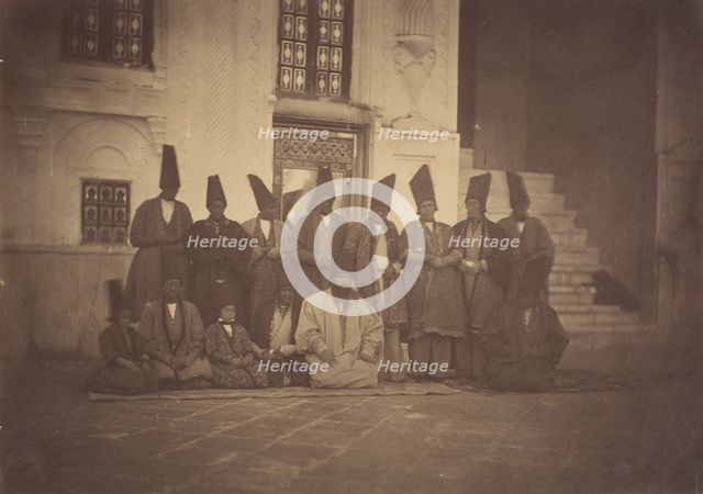 [In the Mosque of the Damegan/The Eunuchs], 1850s. Creator: Possibly by Luigi Pesce.
