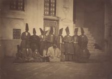[In the Mosque of the Damegan/The Eunuchs], 1850s. Creator: Possibly by Luigi Pesce