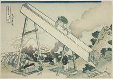 In the Mountains of Totomi (Totomi sanchu), from the series "Thirty-six Views of Mount..., c1830/33. Creator: Hokusai