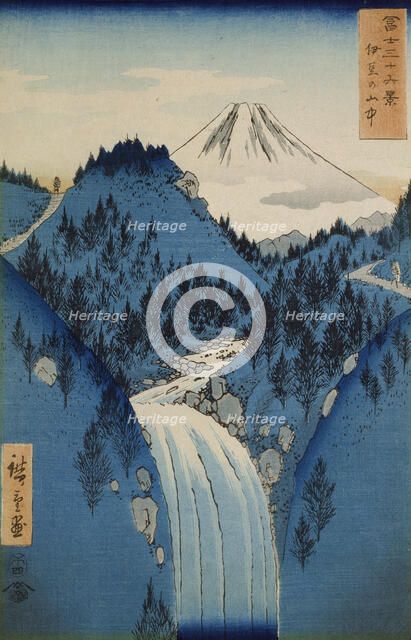 In the Mountains of Izu Province, 1858-1859. Creator: Utagawa Hiroshige II.