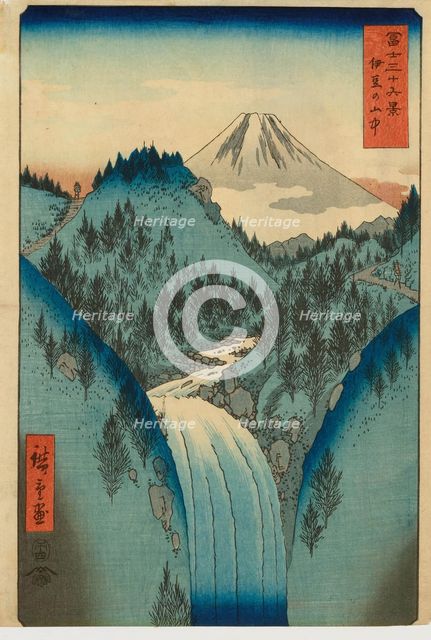 In the Mountains of Izu Province (From the series 36 Views of Mount Fuji), 1858. Creator: Ando Hiroshige.