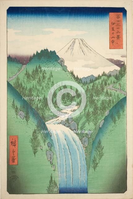 In the Mountains of Izu Province (Izu no sanchu), from the series "Thirty-six Views of Mount...,1858 Creator: Ando Hiroshige.