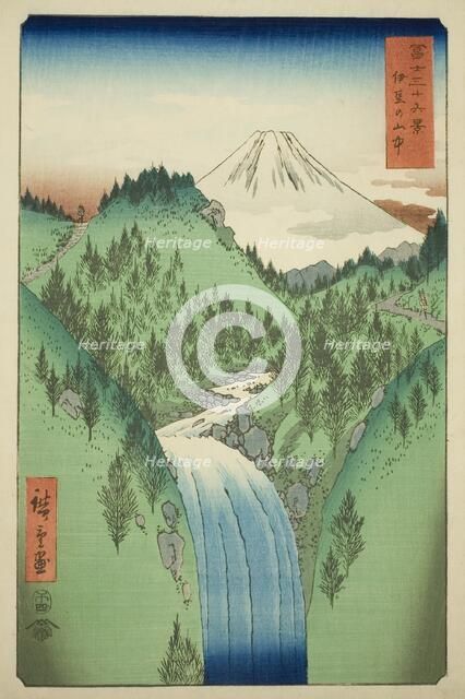 In the Mountains of Izu Province (Izu no sanchu), from the series "Thirty-six Views of..., 1858. Creator: Ando Hiroshige.