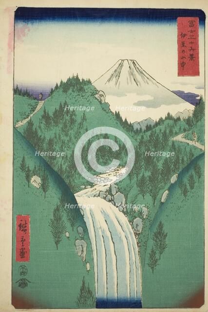 In the Mountains of Izu Province (Izu no sanchu), from the series "Thirty-six Views of Mount...,1858 Creator: Ando Hiroshige.