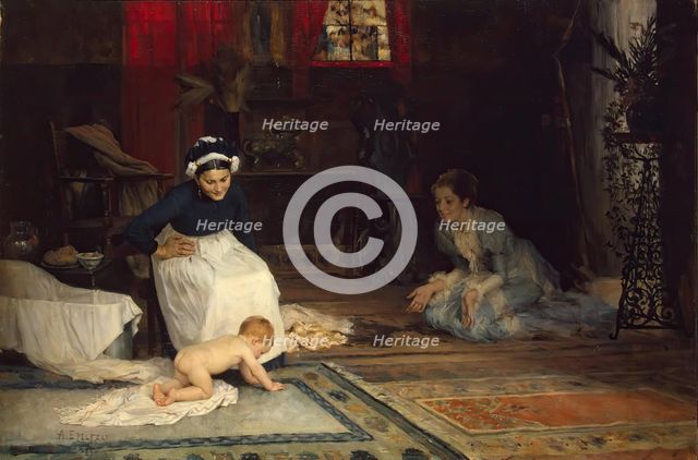 In the Nursery, 1885. Creator: Albert Edelfelt.