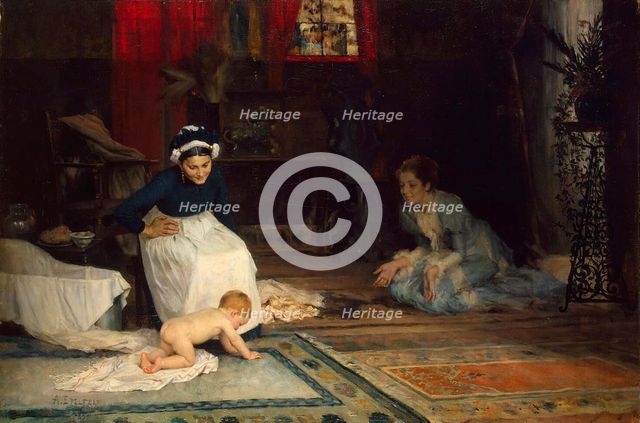 In the Nursery', 1885. Creator: Edelfelt, Albert Gustaf Aristides (1854-1905).