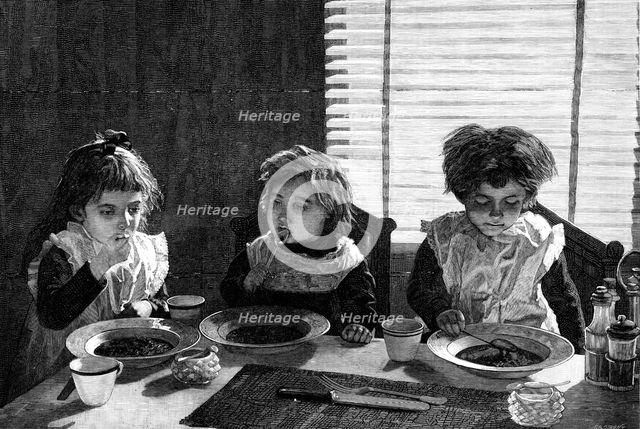 In the Nursery: Tottie, Tot, and Toozles - from a photograph by J. Thomson, 1881. Creator: Eugène Froment.