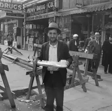 In the neighborhood where the Salvation Army operates, Salvation Army, San Francisco, CA , 1939. Creator: Dorothea Lange