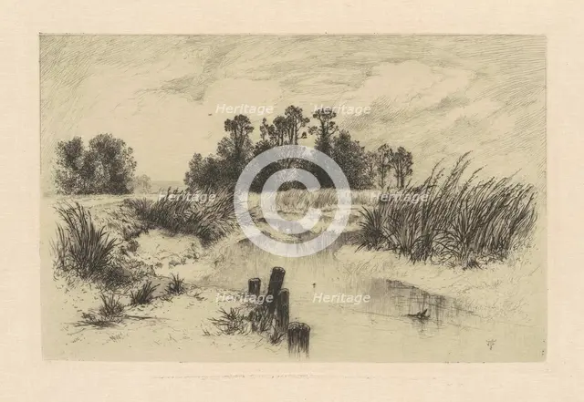 In the Newark Meadows, 1879. Creator: Thomas Moran.