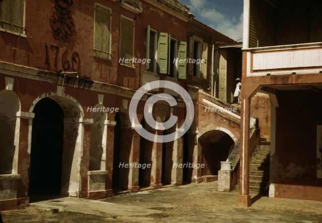 In the old fort built by the French, Frederiksted, Saint Croix, Virgin Islands, 1941. Creator: Jack Delano.