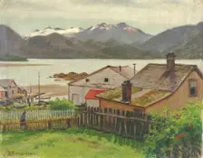 In the Old Quarter, Sitka, 1900. Creator: Theodore J. Richardson