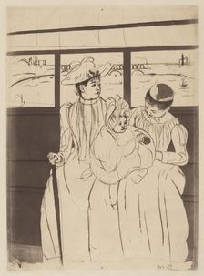 In the Omnibus, 1890-1891. Creator: Mary Cassatt