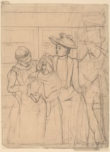 In the Omnibus [recto], c. 1891. Creator: Mary Cassatt