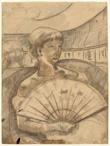 In the Opera Box (No. 3) [recto], 1880. Creator: Mary Cassatt