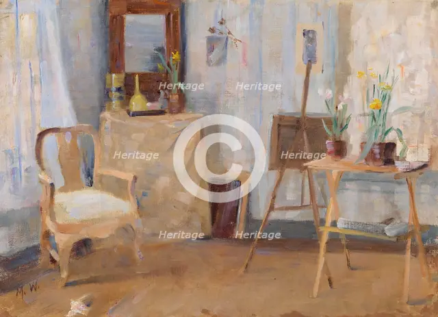 In the Atelier, 1880-1889. Creator: Maria Wiik.