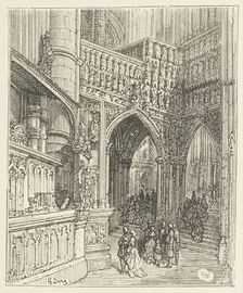 In The Abbey - Westminster, 1872. Creator: Paul Jonnard