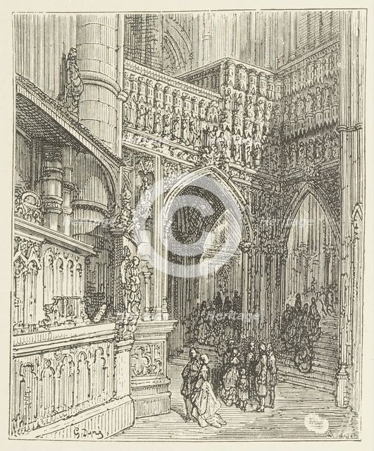 In The Abbey - Westminster, 1872.  Creator: Paul Jonnard.