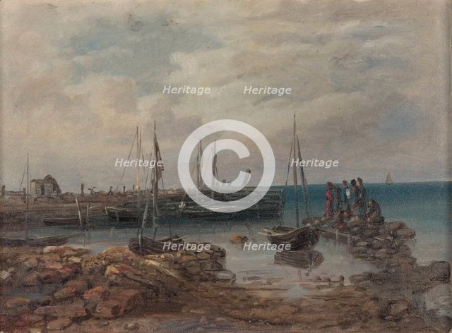 In the archipelago port, 1870-1879. Creator: Johan Knutson.