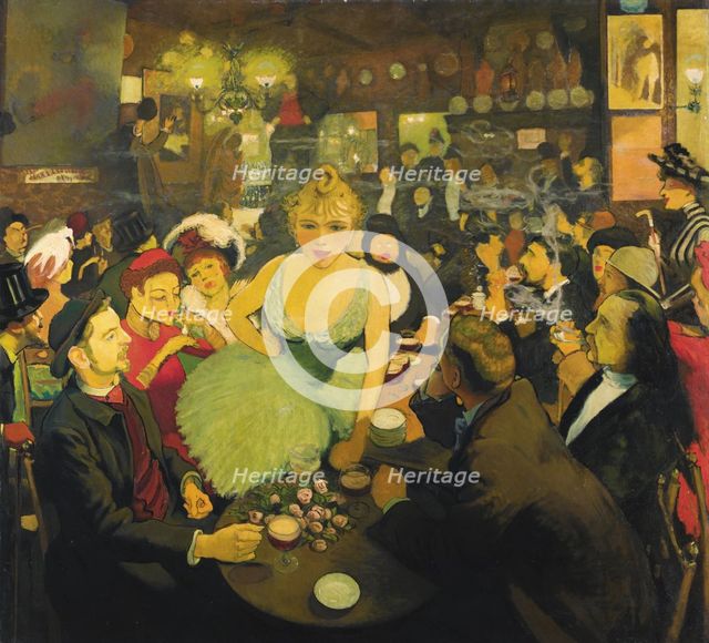 In the Aristide Bruant's Montmartre club Le Mirliton, 1886-1887. Artist: Anquetin, Louis (1861-1932)
