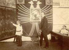 In the Arithmetic Lesson, 1909. Creator: Nikolai Georgievich Katanaev