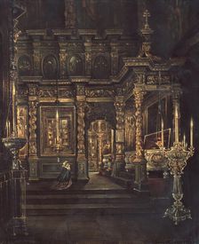 In the Assumption of the Blessed Virgin Cathedral in Rostov, 1862. Artist: Yurov, Grigori Vasilyevich (?-after 1896)